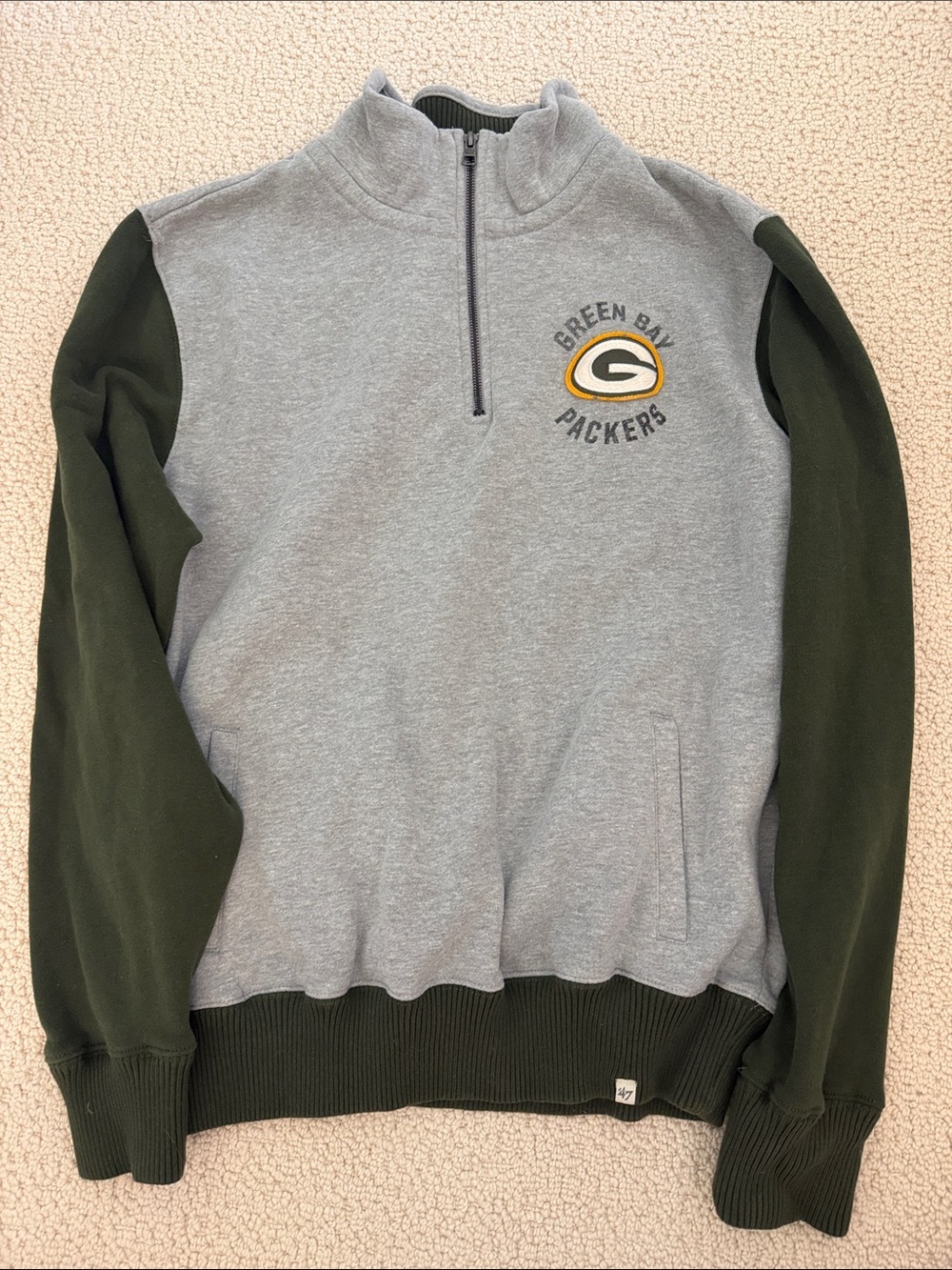 Women’s 47 Brand Green & Gray Green Bay Packers Quarter-Zip Pullover